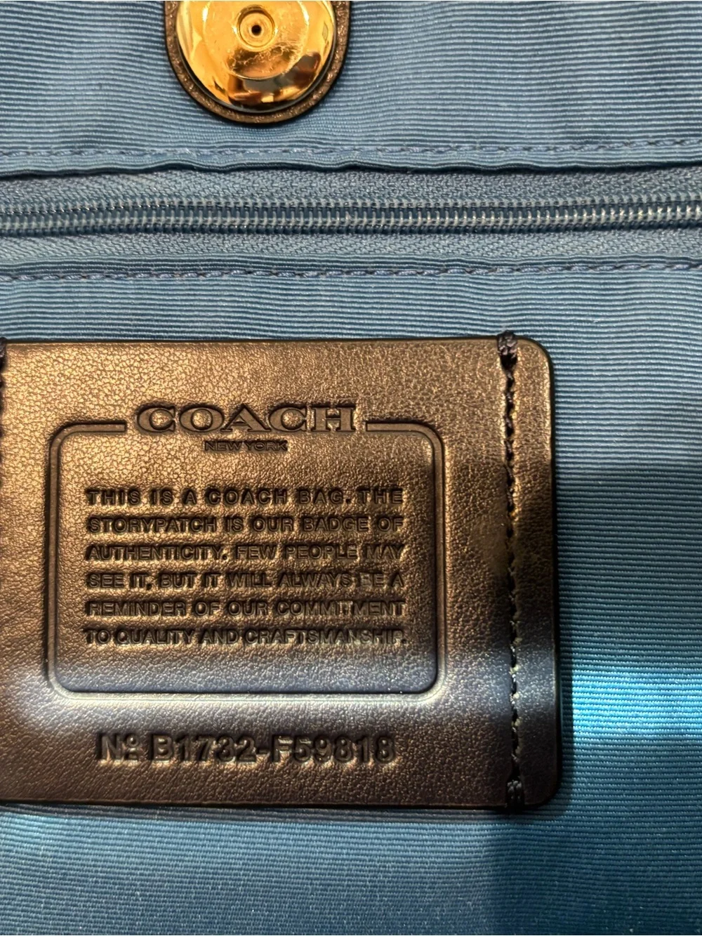 Coach Black Pebbled Leather Carryall Tote with Gold Logo
